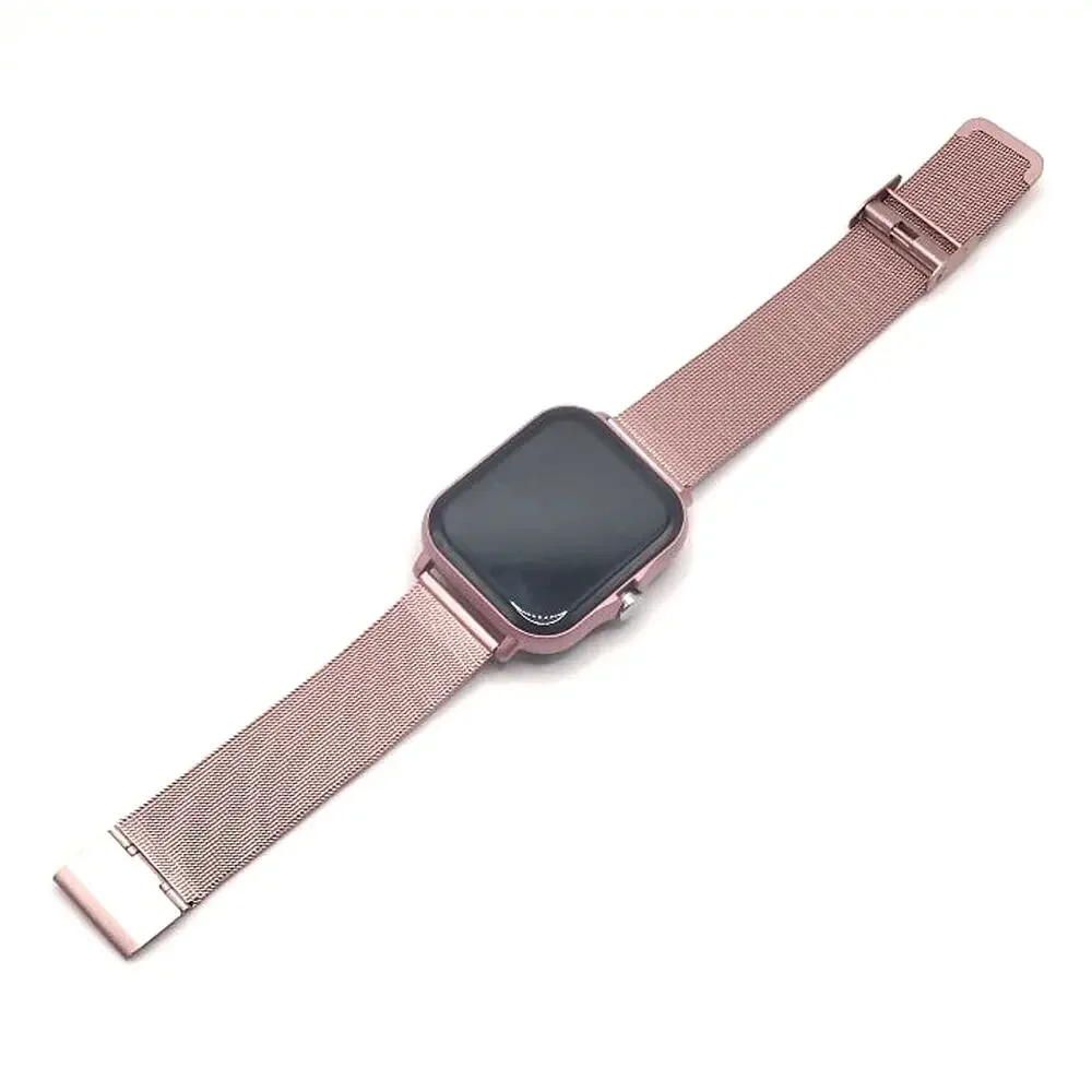 Pink Smartwatch Stainless Steel for Android or Apple Fitness Sleep Heart Tracker - Picture 7 of 10